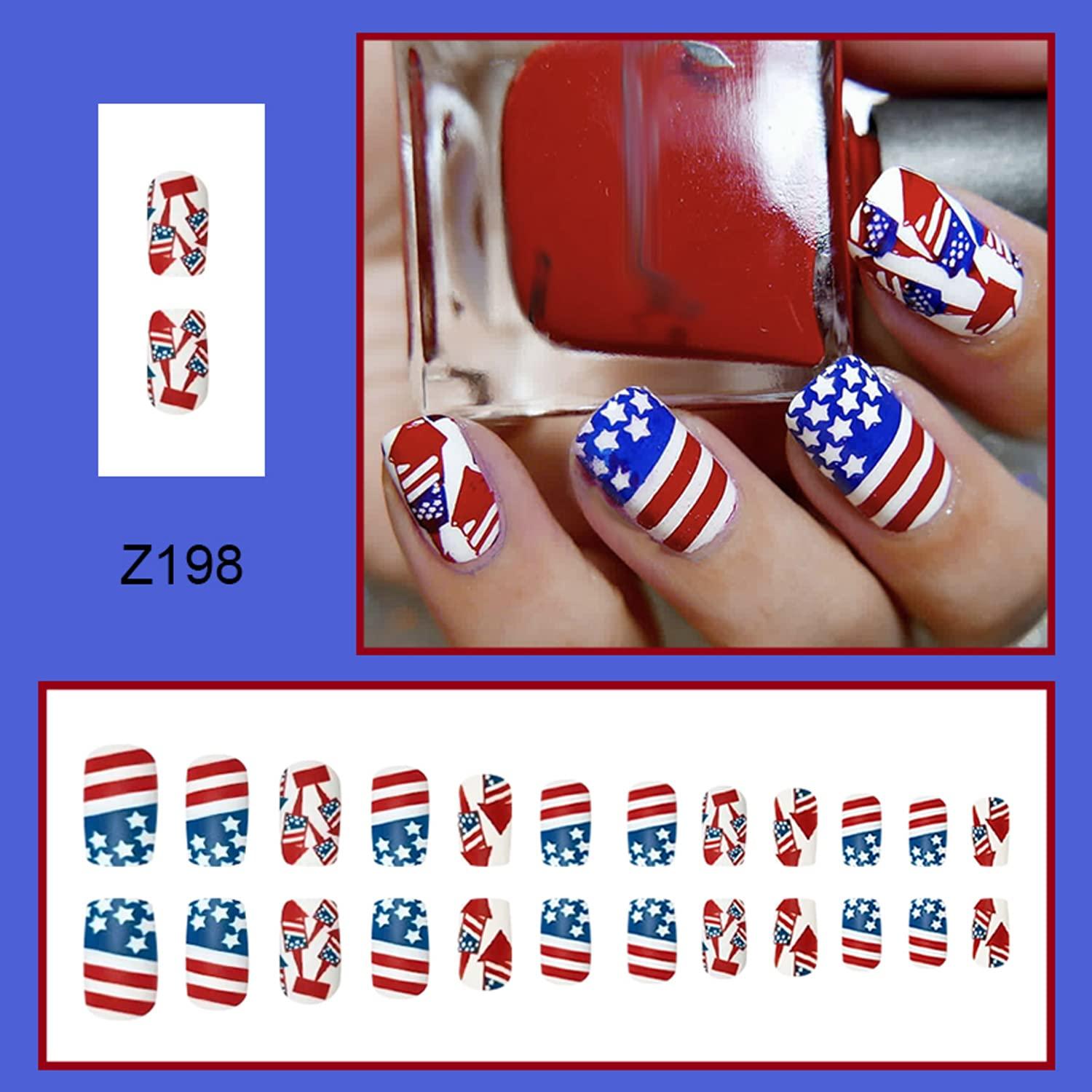 Premium Photo | Cropped hand of woman with american flag nail art