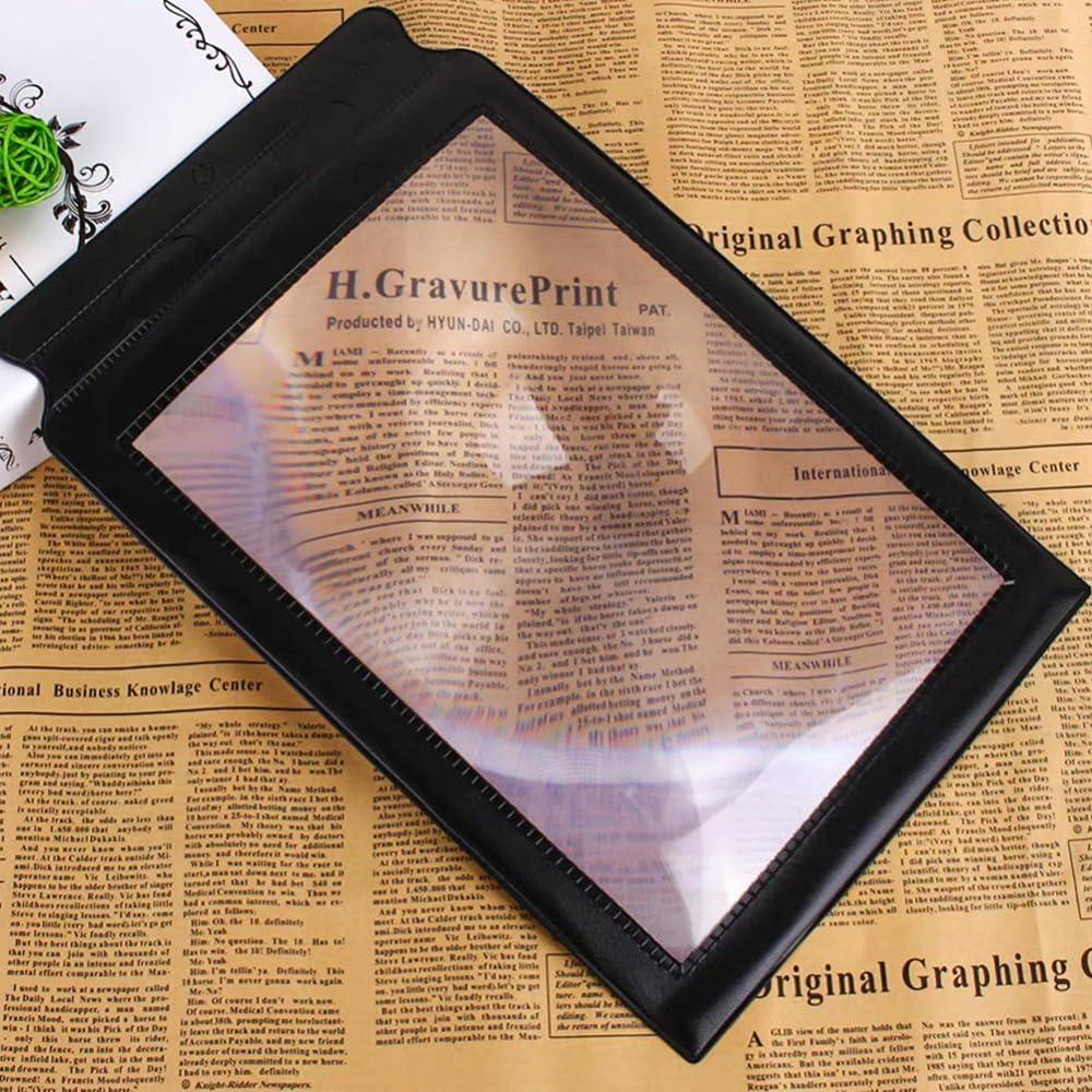 3X A4 Paper Size Ultra Thin Full Page Magnifier - Portable HD Elderly ...