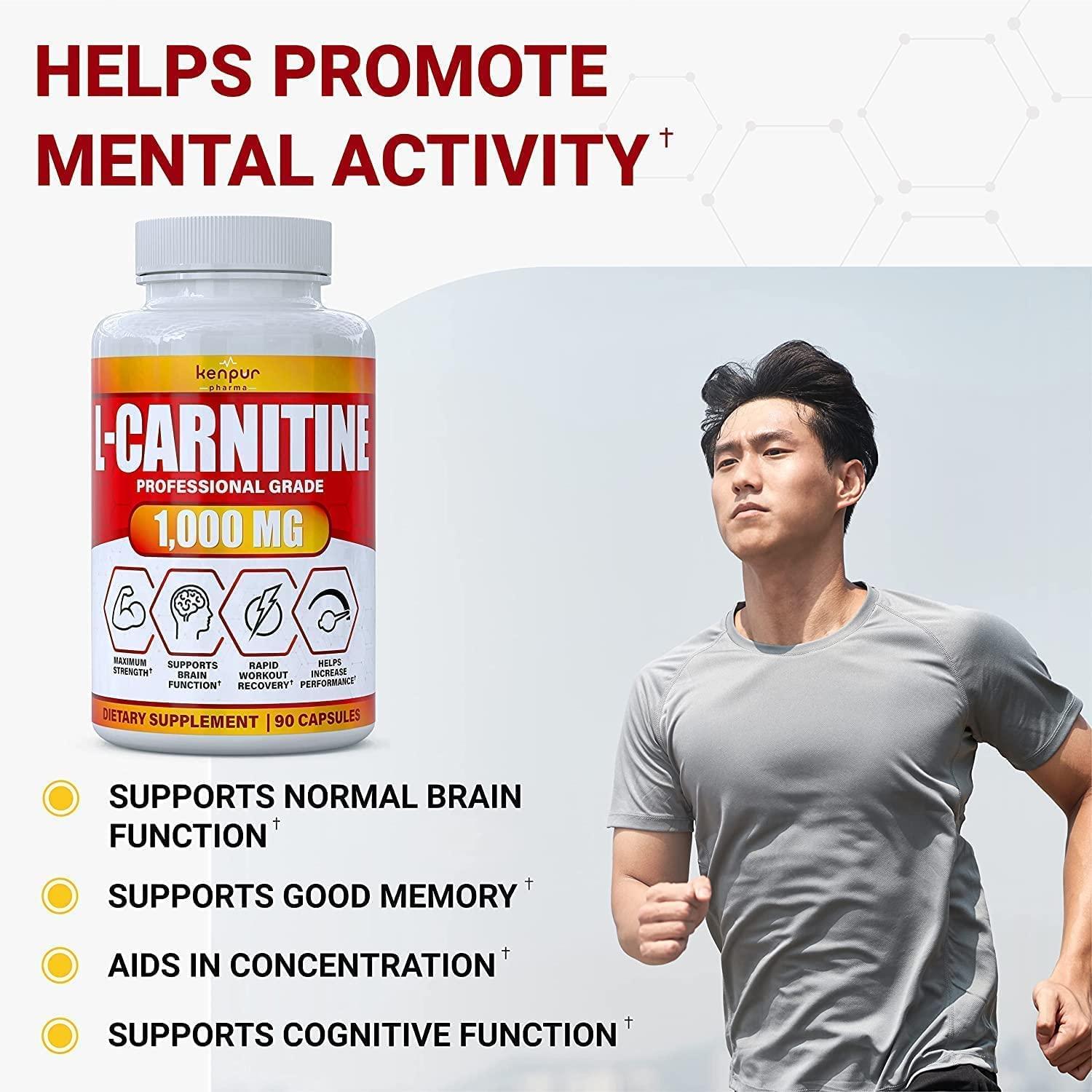 (2Pack) LCarnitine 1000mg Capsules for Increased Energy, Better Athletic Performance, Stamina