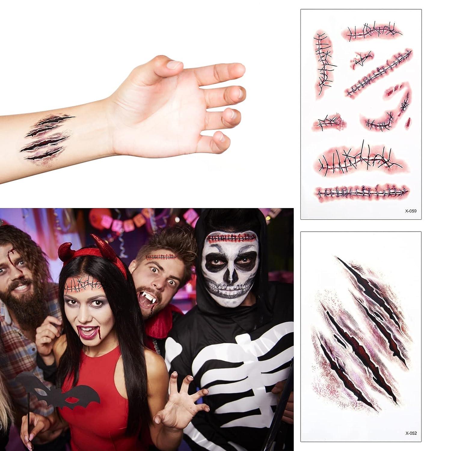 Sibba Fake Blood Temporary Tattoo Body Art Skin Stickers 10 Pieces ...