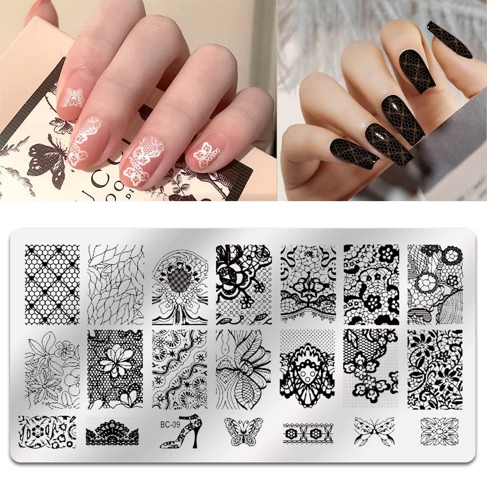Amazon.com: LPOODDNU Lace Nail Foil Transfer Stickers Black Lace Nail Foils  Decals Nail Art Supplies 10 Rolls Nail Adhesive Acrylic Nails Decorations  DIY Nail Art Foil Designs for Women Manicure Tips Accessories :