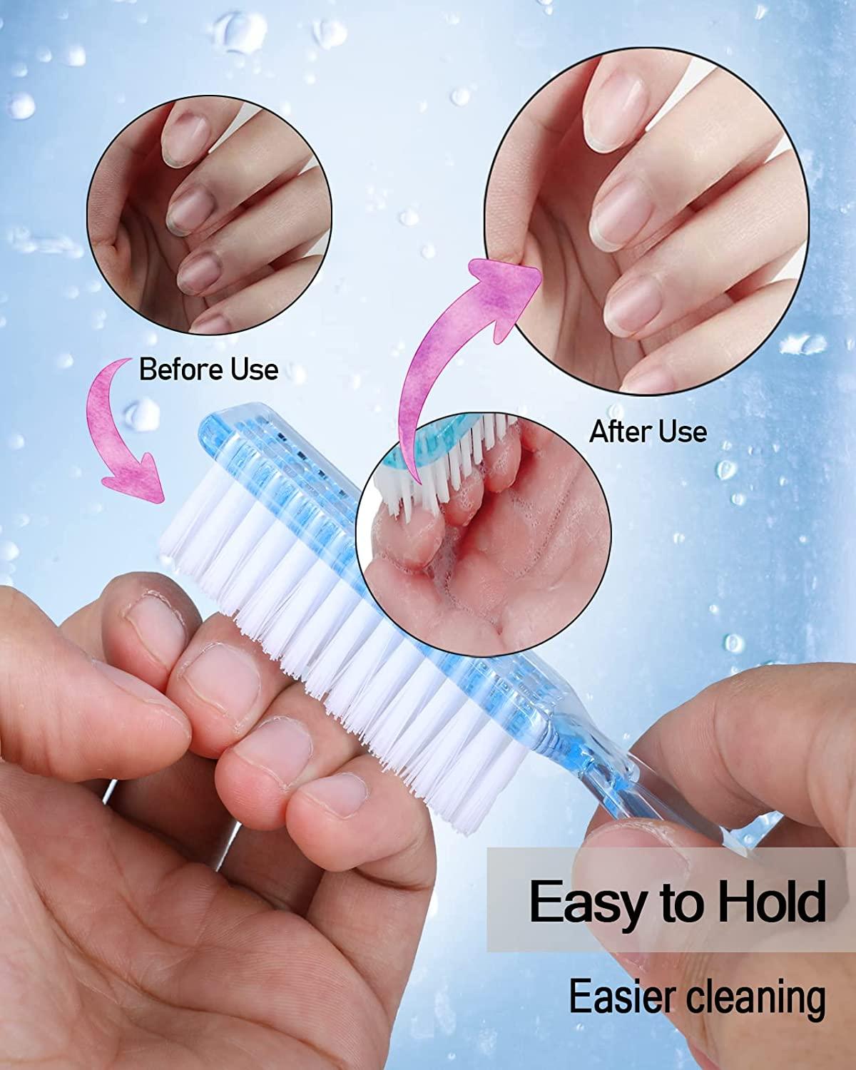 Nail Brushes for Cleaning Fingernails - 20Pcs Handle Grip Nail Brush Kits  for Toes and Nails Cleaner, Hand Fingernail Scrub Brush for Women Men,  Multicolor