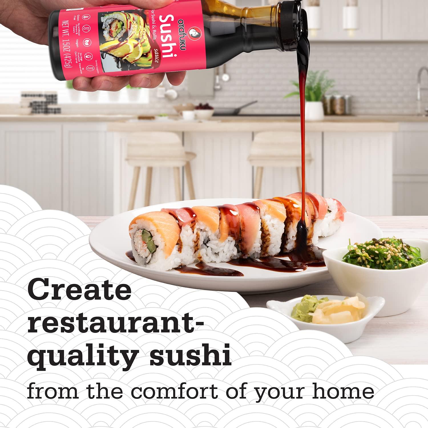 Otafuku Sushi Eel Sauce 15 Oz Japanese Unagi Sauce, GlutenFree for