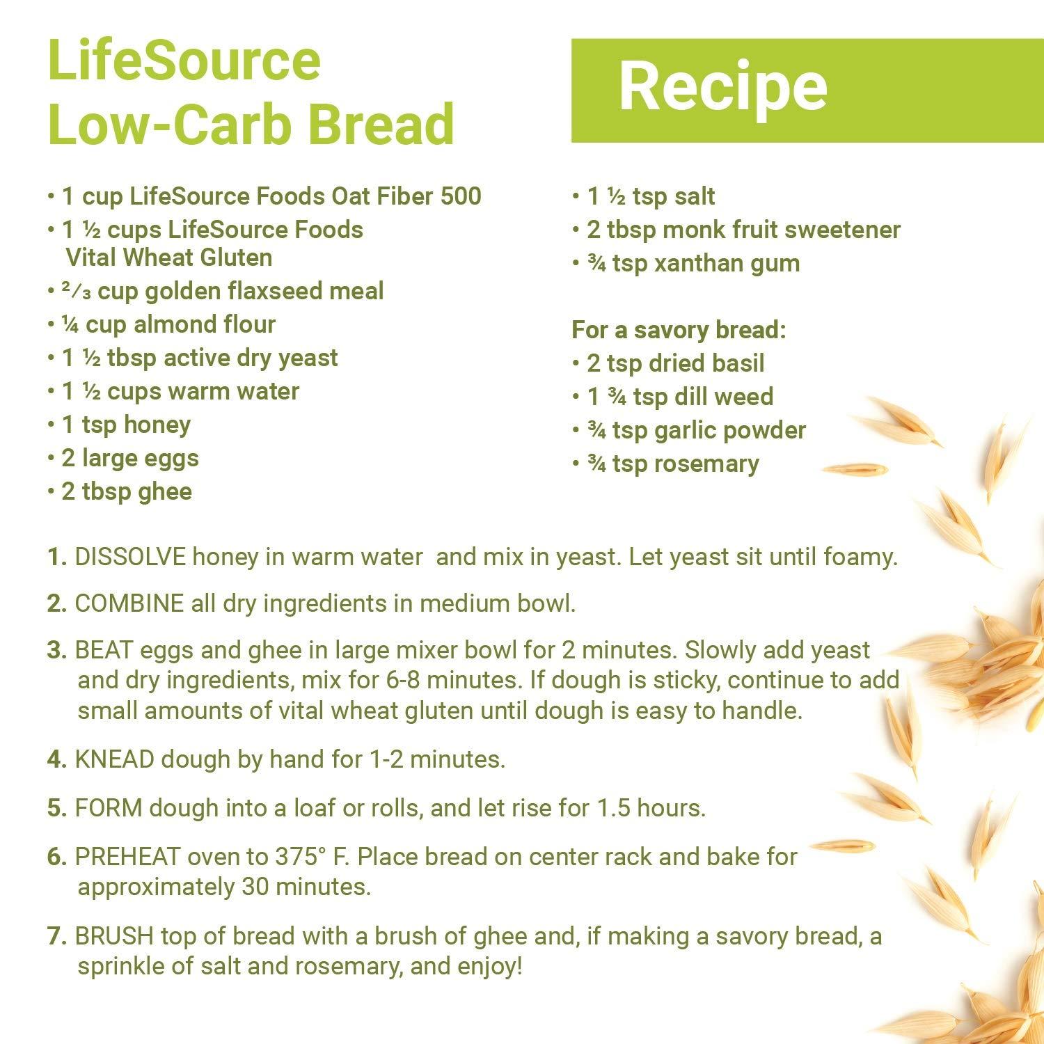 LifeSource Foods Oat Fiber 500 (3 LB) AllNatural, GlutenFree, Zero