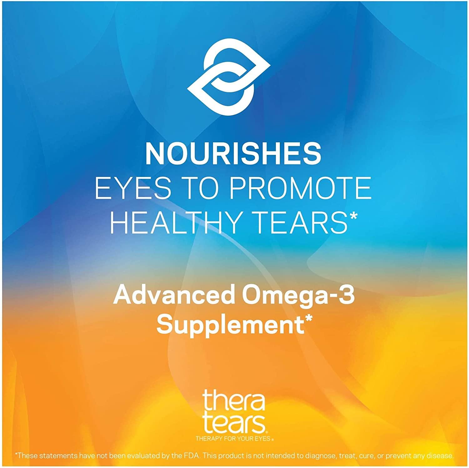 TheraTears Omega3 Eye Nutrition Supplement 1200mg Organic Flaxseed