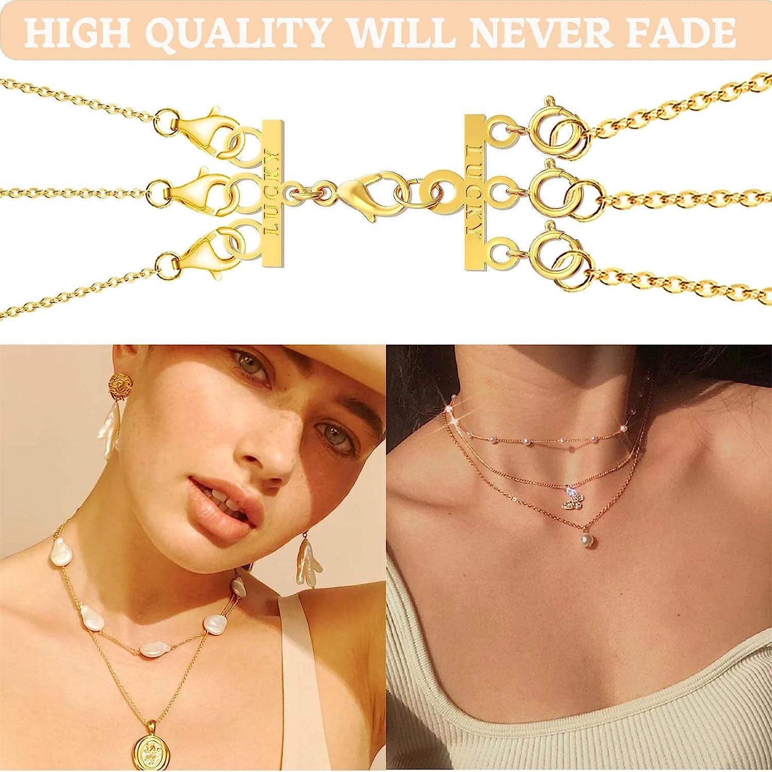DIY Jewelry Layered Necklace Clasp Multi Strands Clasps Necklace