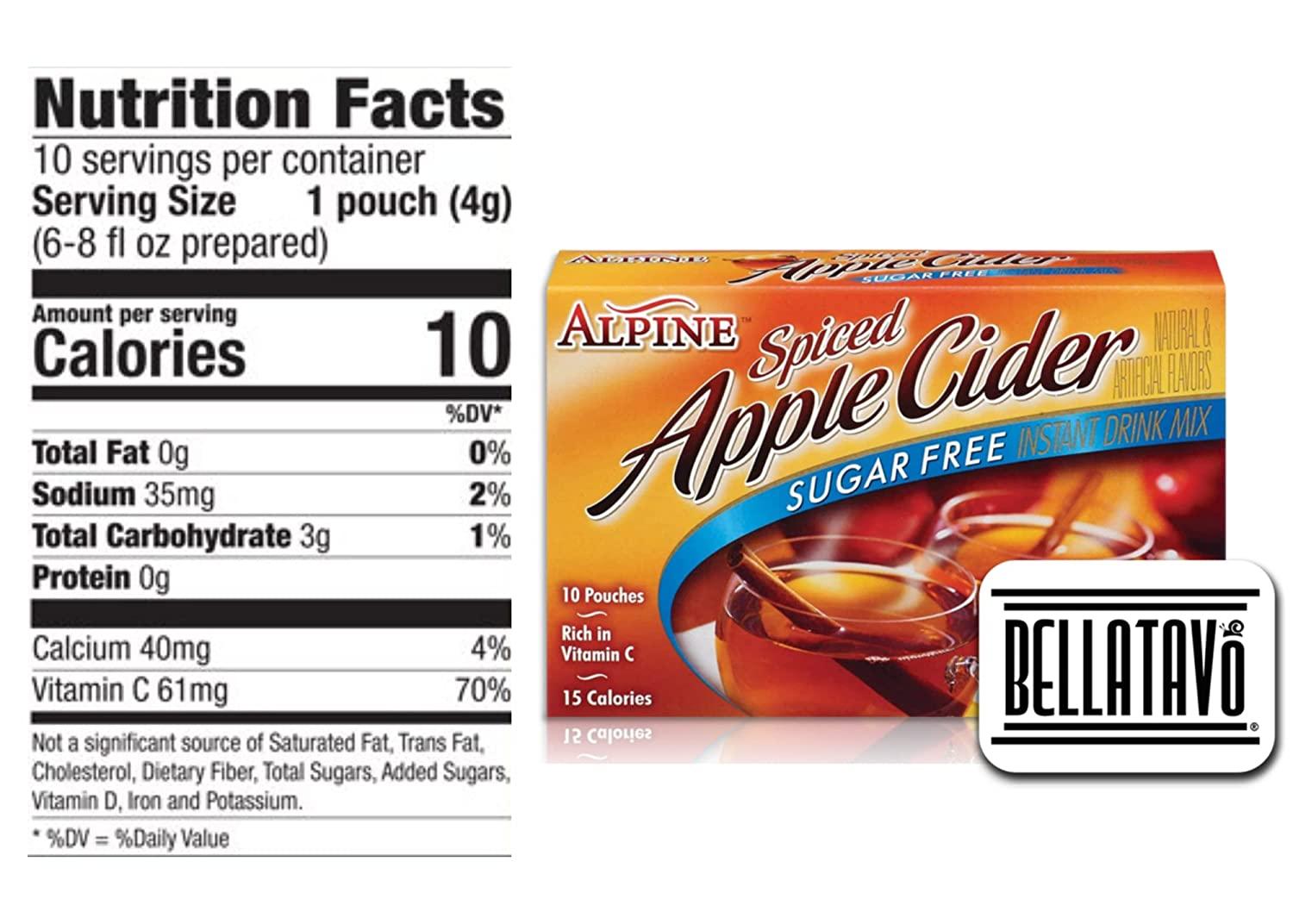 Alpine Spiced Apple Cider Sugar Free Mix Bundle with BELLATAVO Fridge