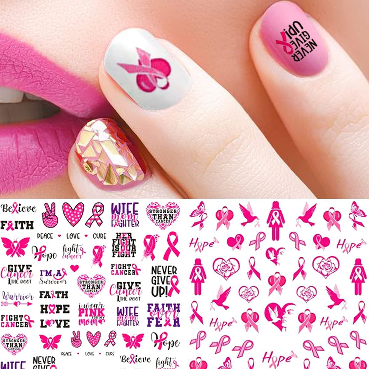 Pink Ribbon Breast Cancer Awareness Stickers 100 Pack - High Quality Full  Color