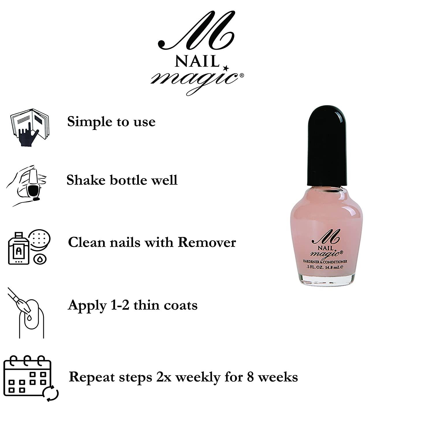 Nail Magic Nail Hardener & Conditioner, 0.5 Fl Oz, Revives Chipping