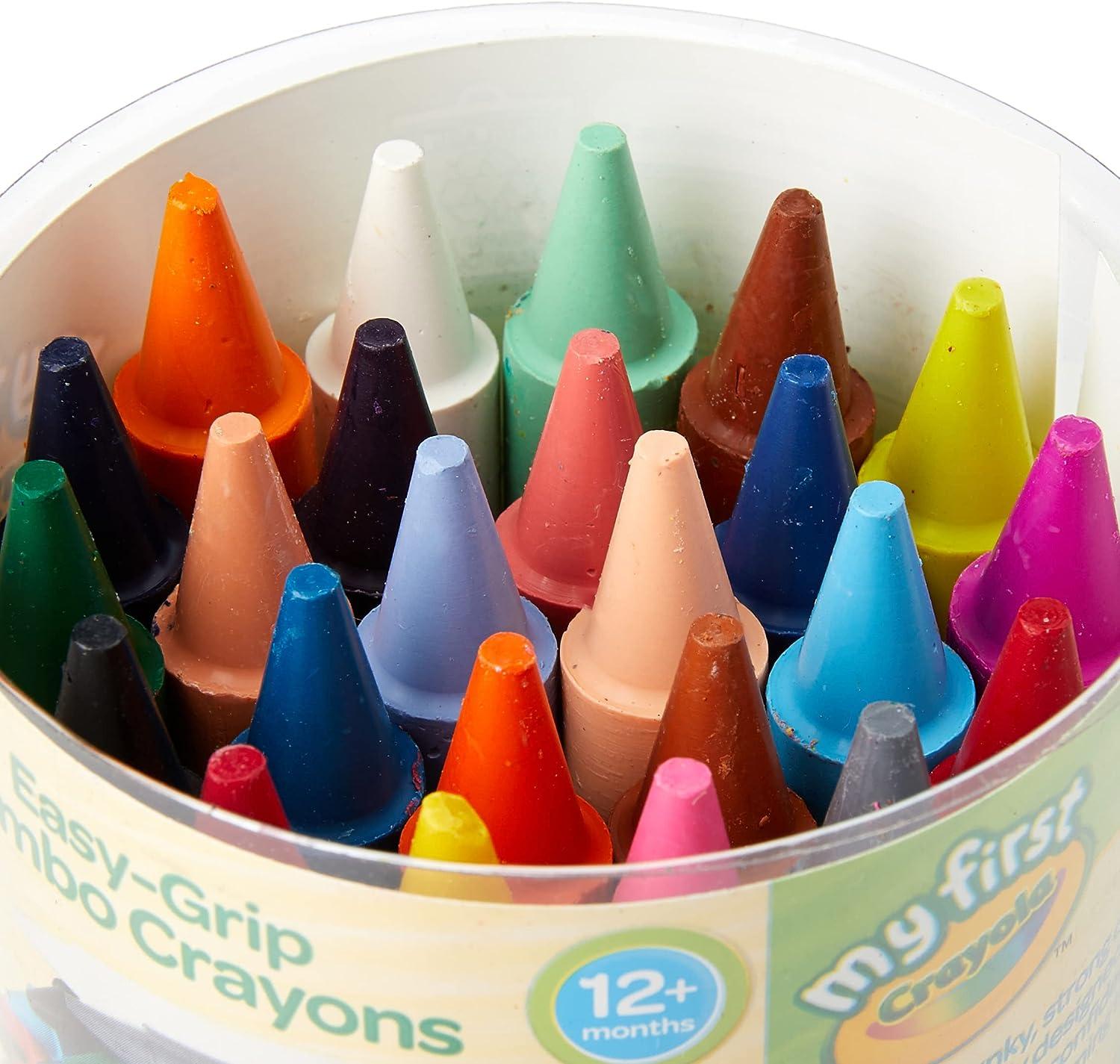 Kids Jumbo Wax Crayons Safe Non Toxic Toddler First Crayons Easy Grip Art  Craft
