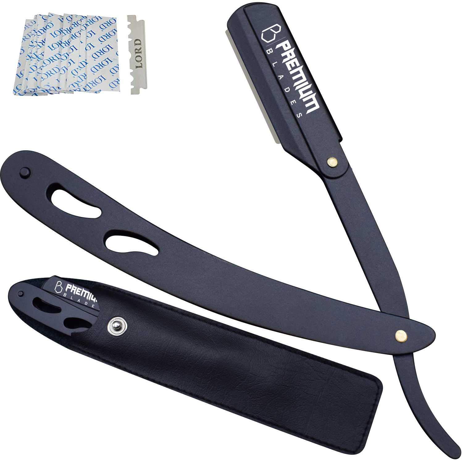 Black Petal Handle Barber Razor, Razor for men, Professional Changeable