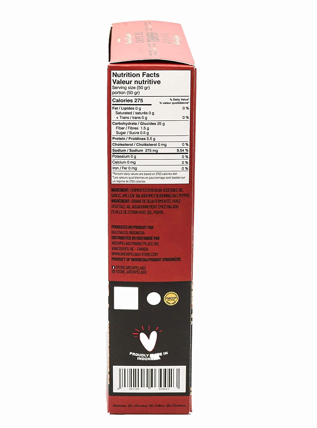 Archipelago ARCHIPELAGO TEMPEH CHIPS HOT and SPICY140 GR,HEALTHIER