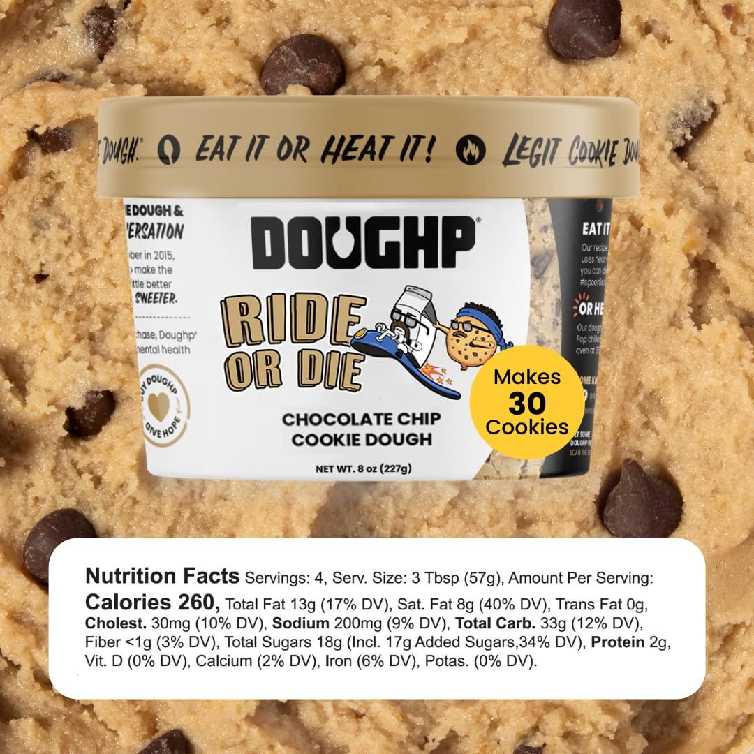 Doughp Chocolate Lovers Pack Edible & Bakeable Cookie Dough Made