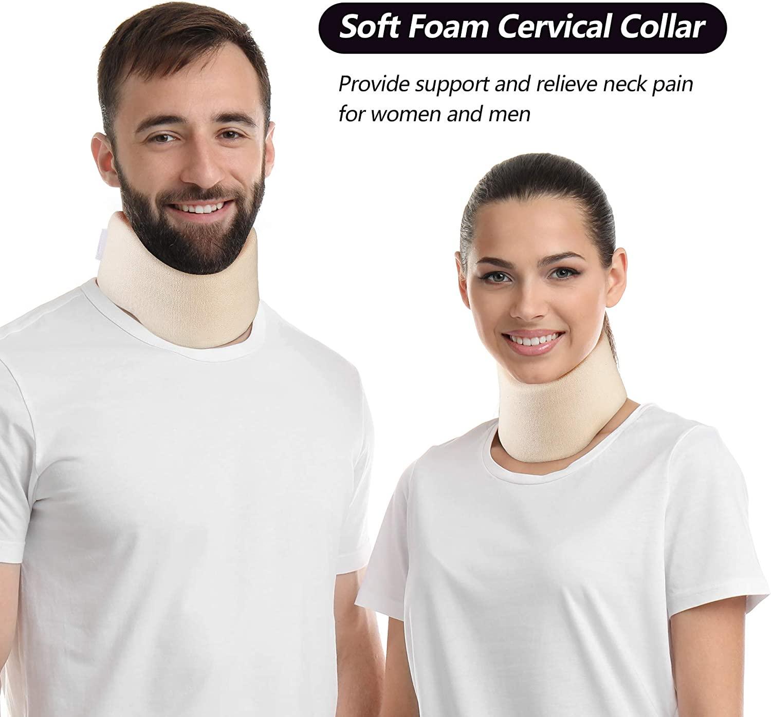 Soft Foam Neck Brace Universal Cervical Collar, Adjustable Neck Support