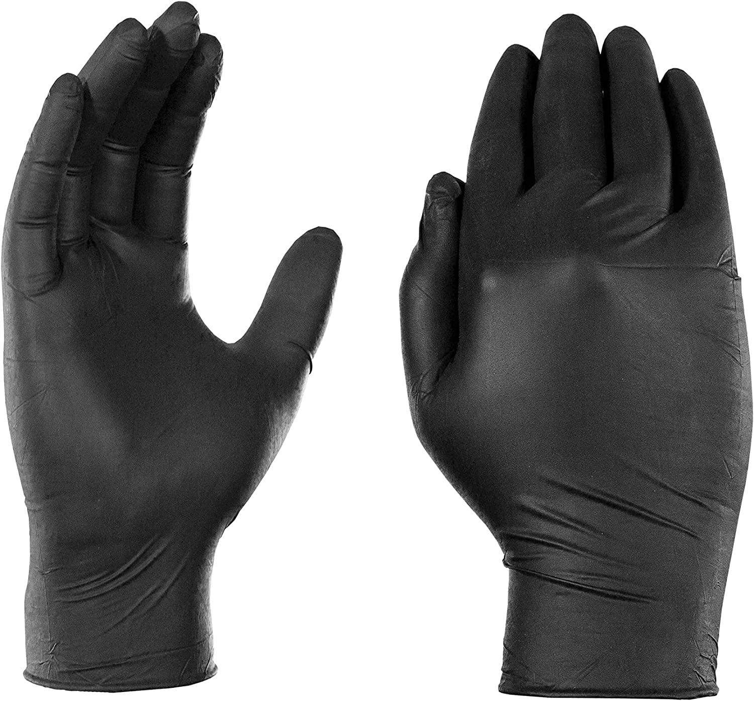 1st Choice Black Nitrile Industrial Disposable Gloves, 6 Mil, Latex