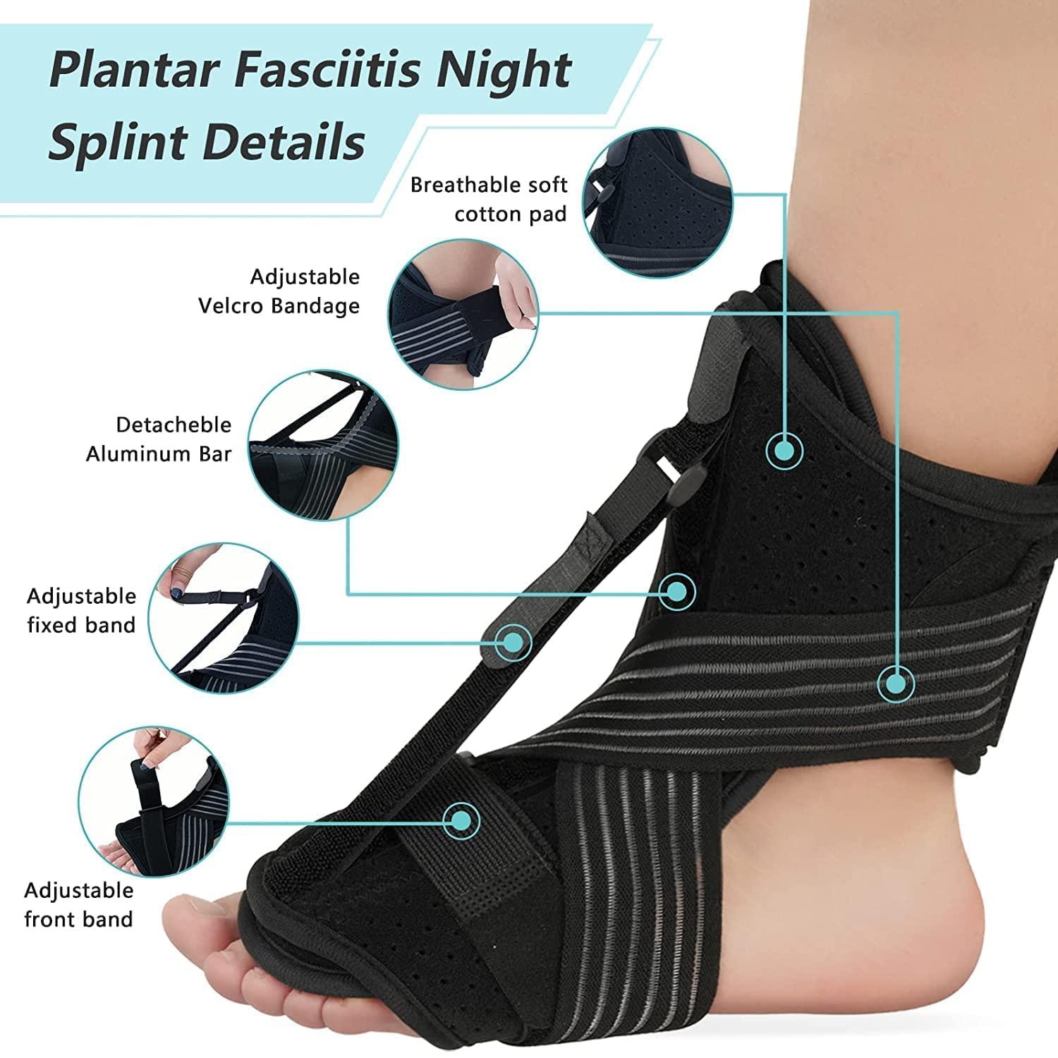 Adjustable Plantar Fasciitis Night Splint for Men and Women Plantar