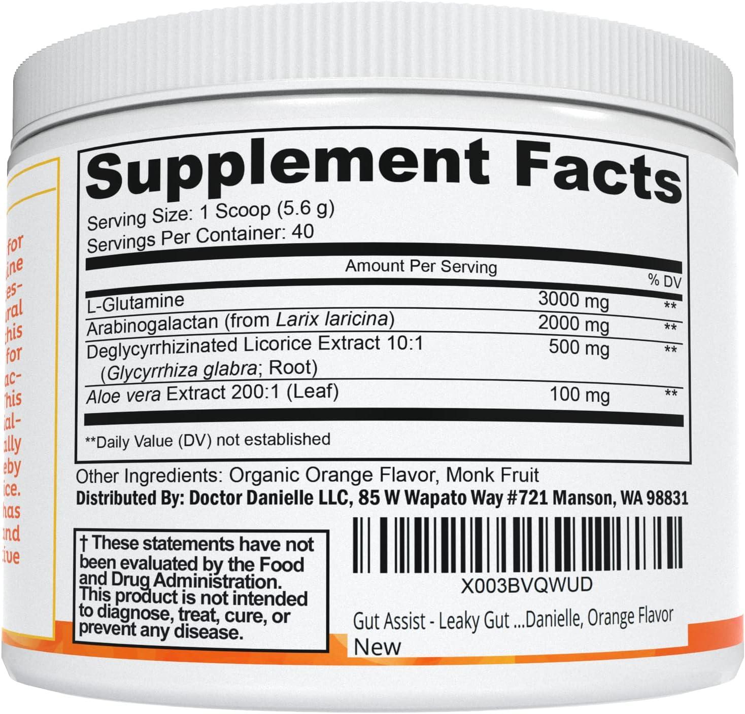 Gut Assist Powder Leaky Gut Repair Supplement with Glutamine