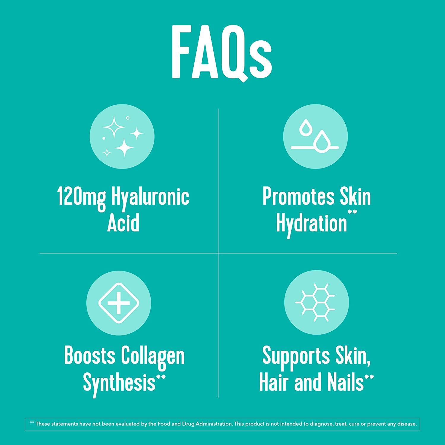 Vital Proteins Hyaluronic Acid Supplement with 120mg of Hyaluronic Acid