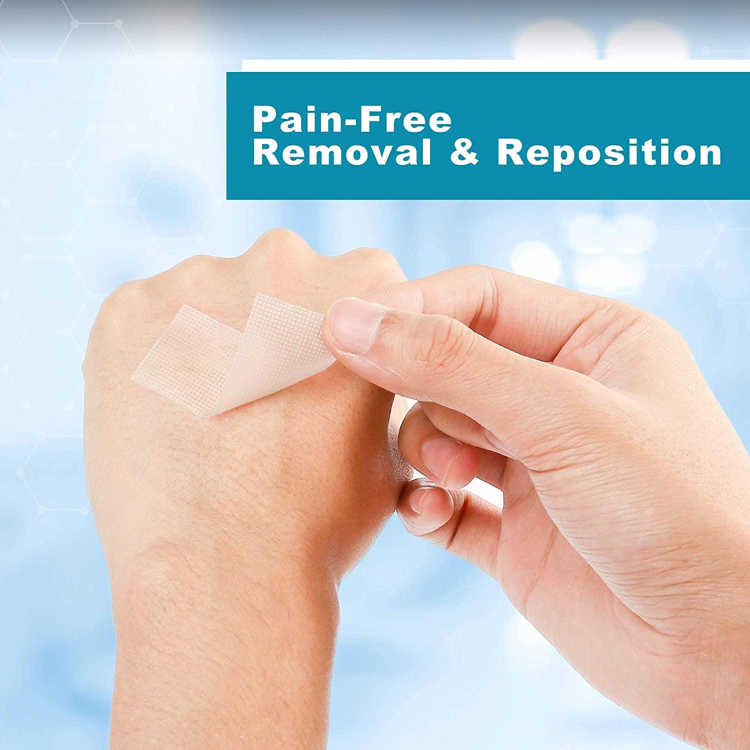 LotFancy Transparent Medical Tape 1 x 10Yds 2 Rolls Adhesive Clear