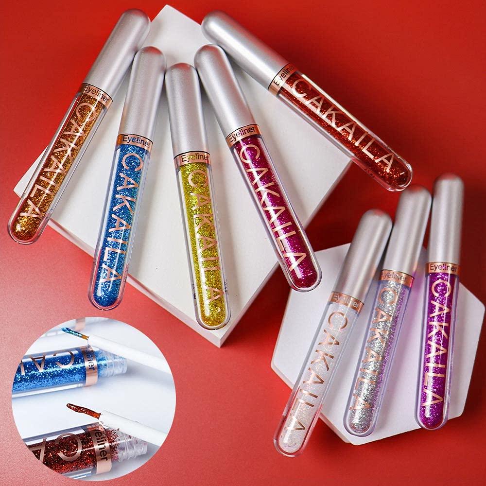 8 Colors Liquid Glitter Eyeliner Liquid Sets,Glitter Eye Liners for