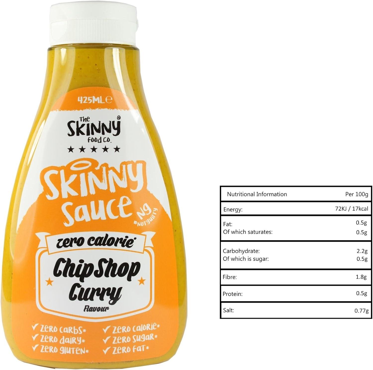 The Skinny Food Co Curry Ketchup BBQ Sauce Set of 3 SW Condiment Sugar