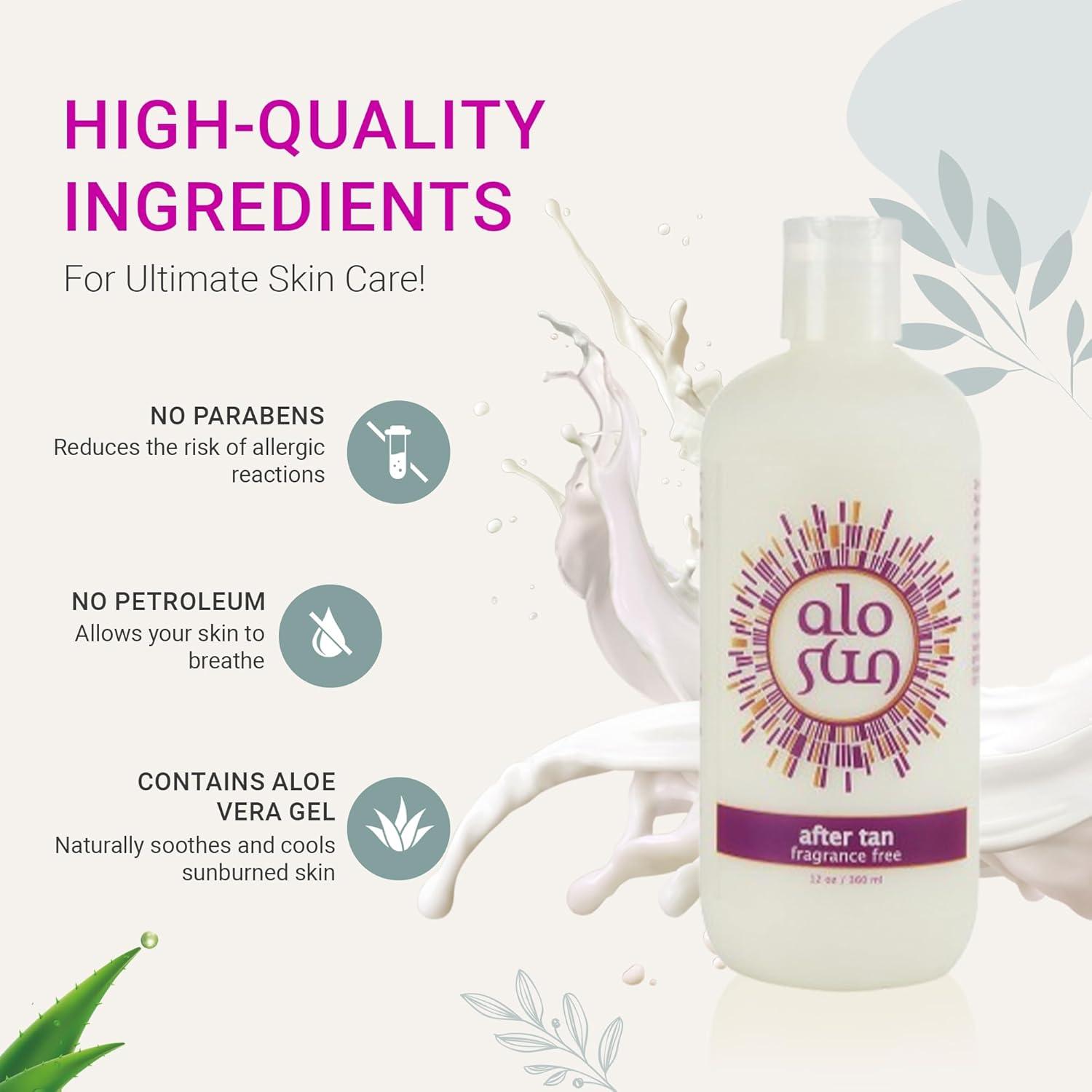 Alosun AfterTan Fragrance Free Moisturizer | Hydrating Aloe Vera & Vitamin  E Lotion for Face & Body - 12oz | Buy Now with Express International  Delivery | GoSupps.com