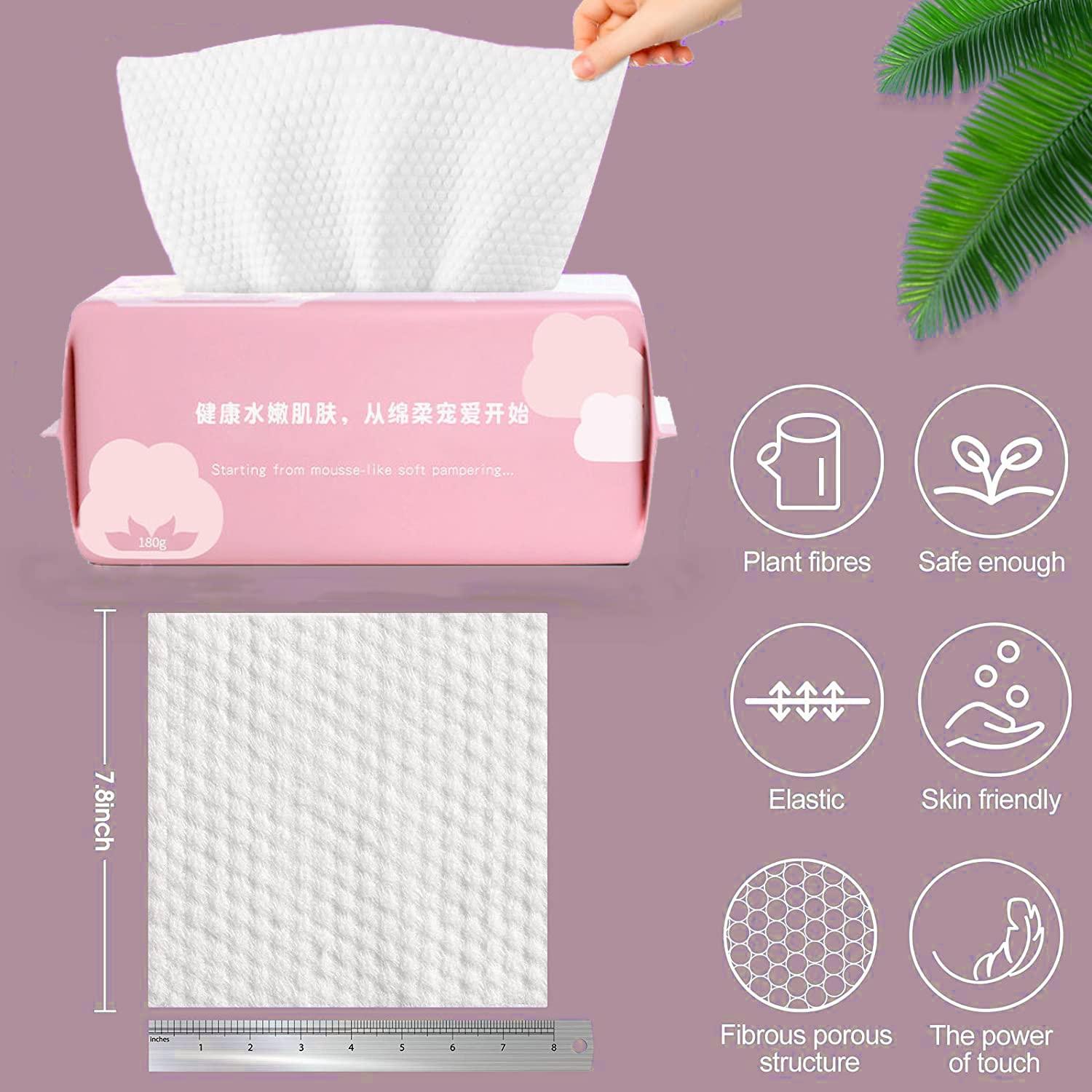 Disposable Face Towel Face Cloths for Washing Soft Cotton Dry Wipes ...