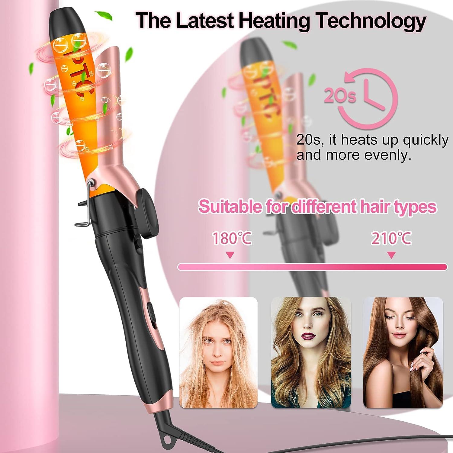 in Wand Curling Iron Set with Flat Iron Hair Straightener