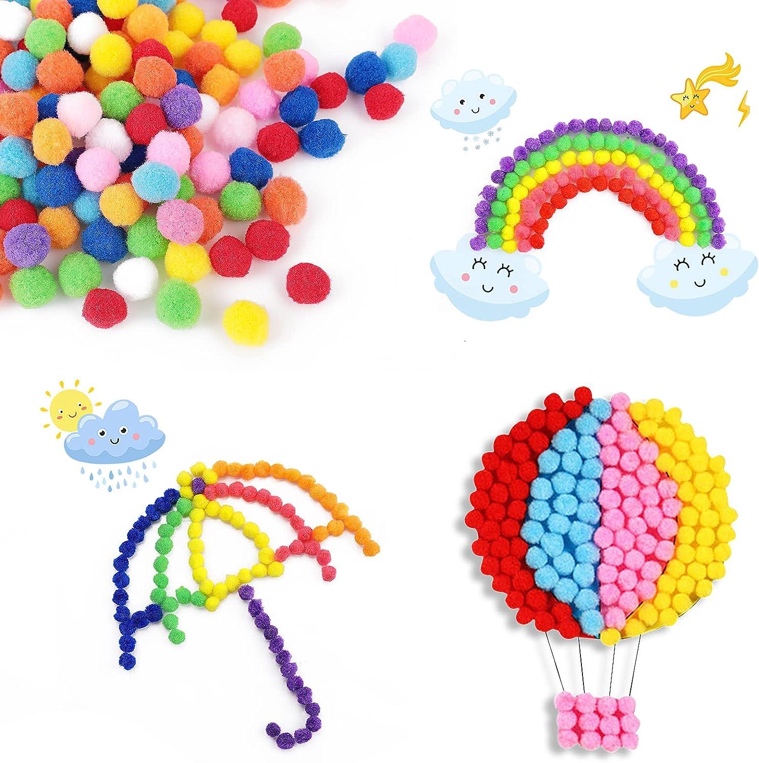 500 Pom Pom Mini 1 Cm - Nero Per Lavoretti Creativi - Foto 5