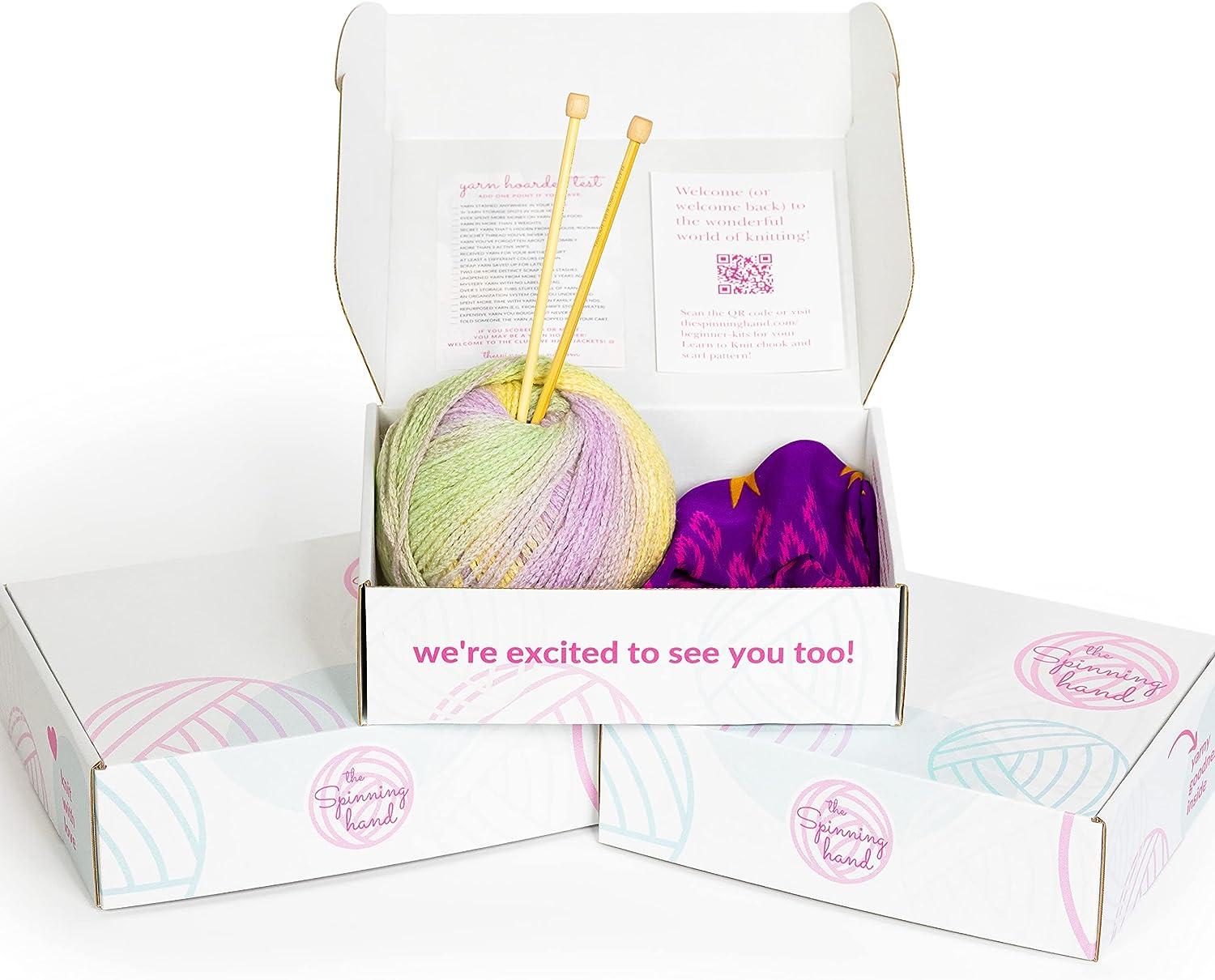 The Spinning Hand Learn to Knit Kit Best Knitting kit for Beginners