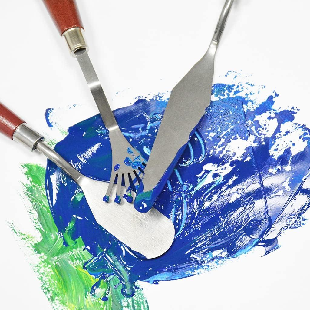 18pc Artist Spatula Palette Knife Set, Apply Oil Acrylic Art Paint