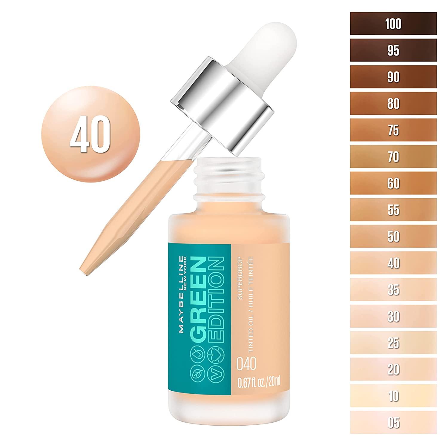 Maybelline Green Edition Superdrop Tinted Oil Base Makeup - Adjustable ...