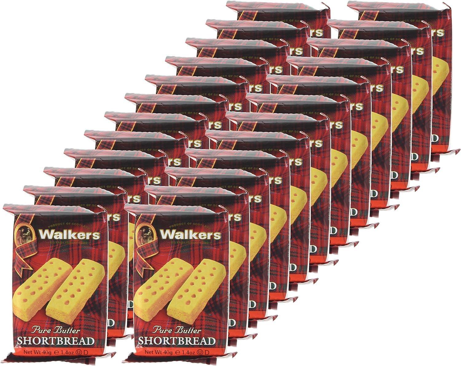 Walkers Shortbread Fingers Individually Wrapped 24 x 40g (1 Box)