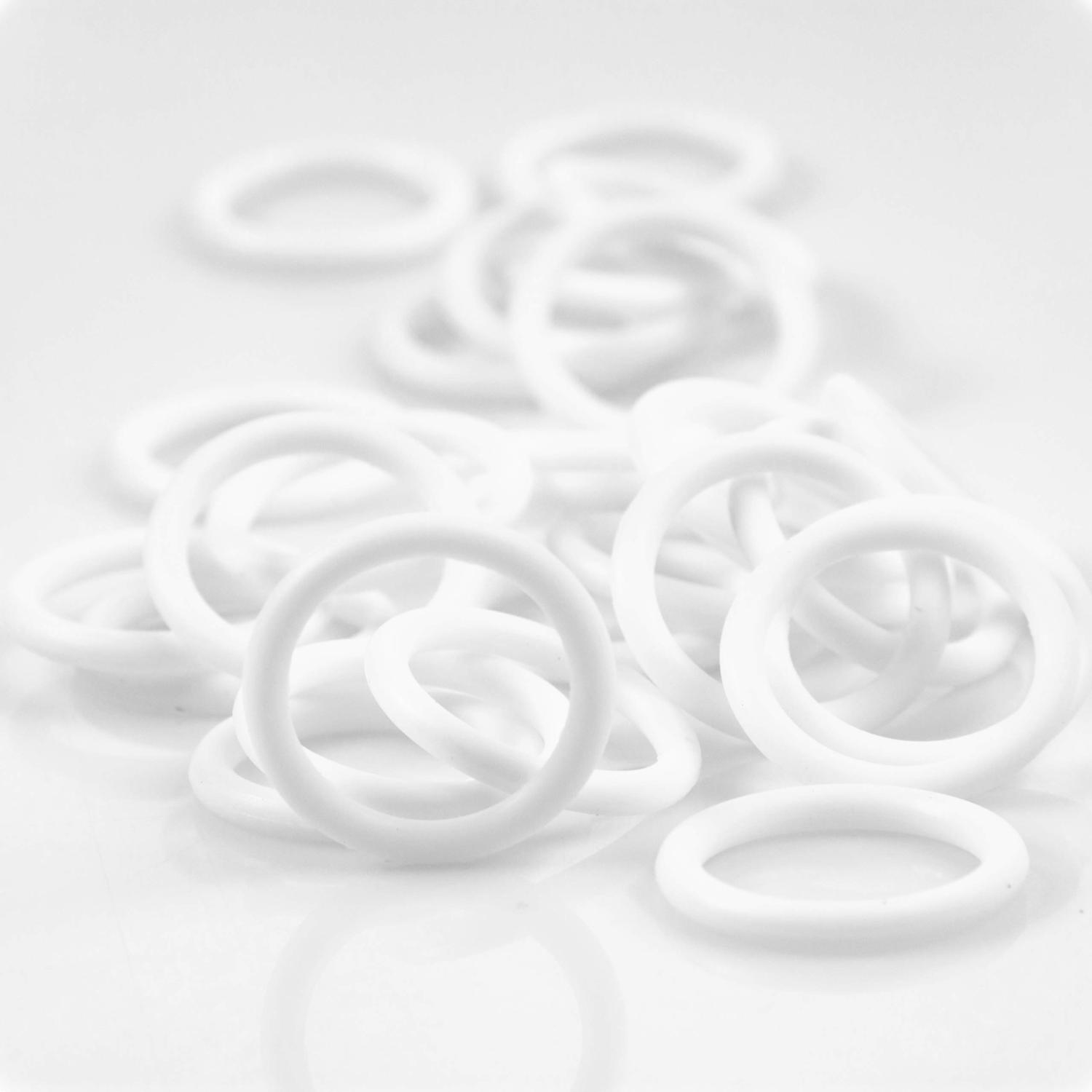 Buy Silicone Pacifier Adapter & Chain - White O-Ring - 5 Pieces ...