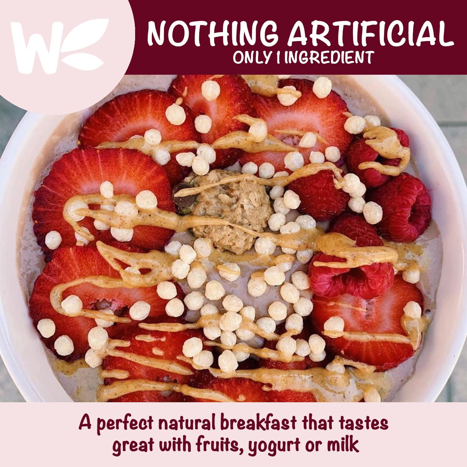 Puffed Quinoa Cereal + Nothing Vegan Gluten Free NonGMO [9 oz