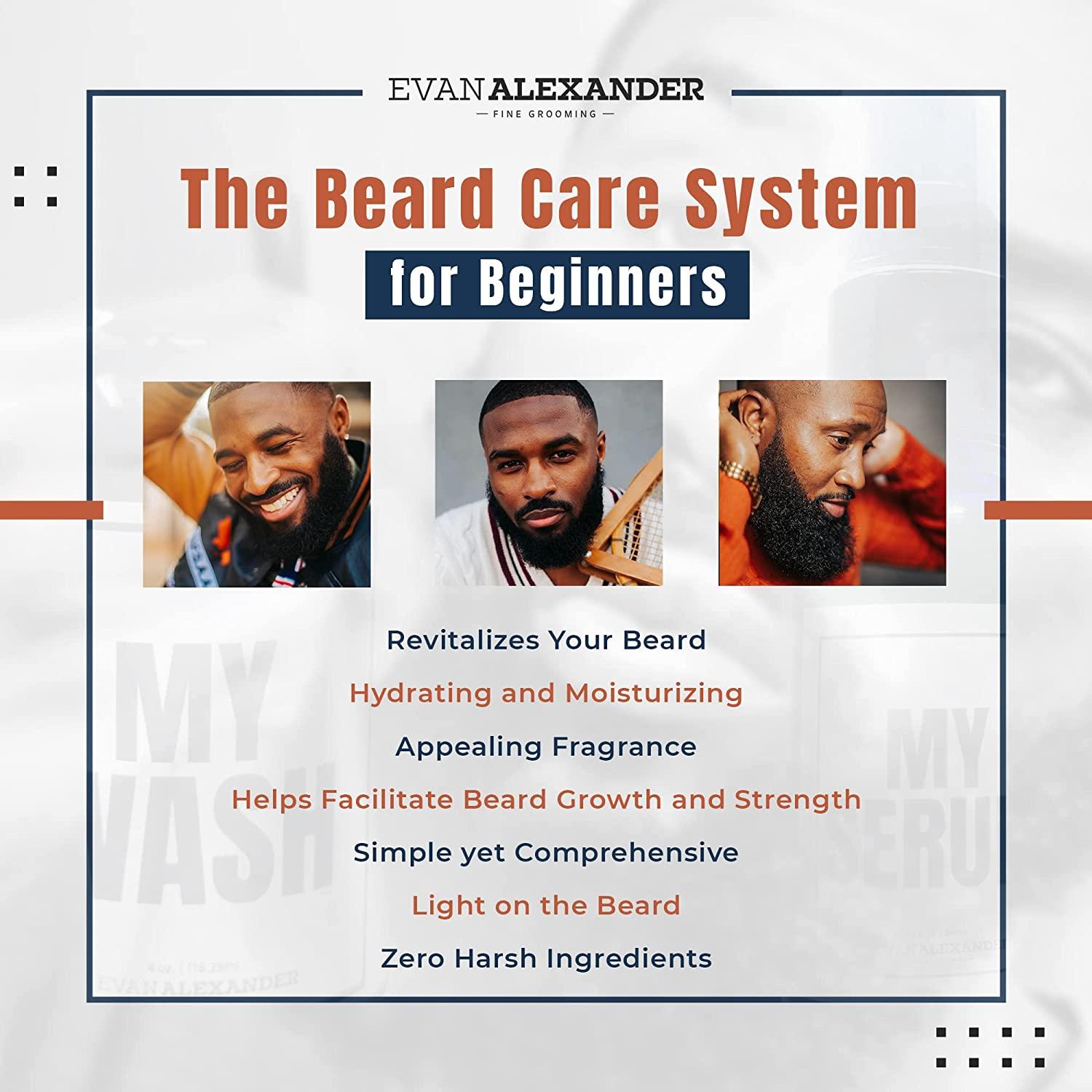 Evan Alexander Grooming MY Beginner’s Beard Kit Hydrates and Moisturizes Beard Growth Kit