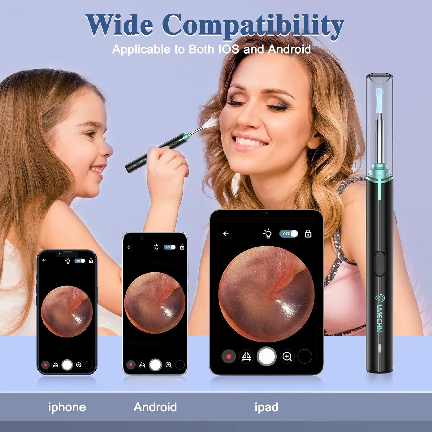 LMECHN Ear Wax Removal Ear Cleaner with Camera and Light Ear Wax