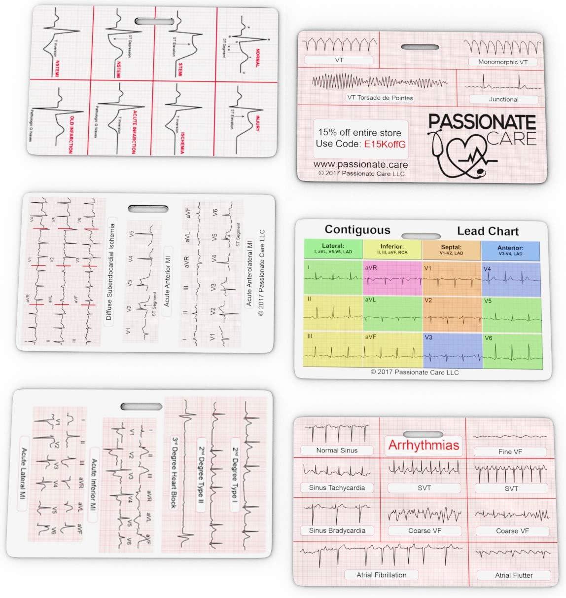 EKG Calipers Plus ECG Rhythm Interpretation Badge Cards. The Perfect