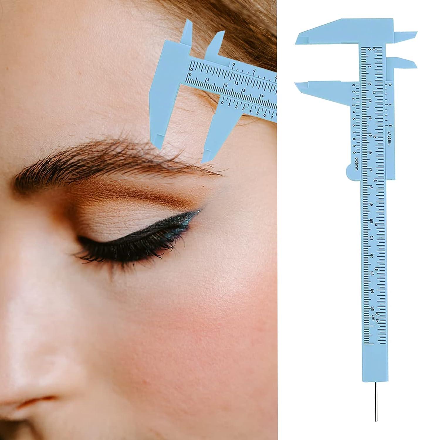 5-Piece Eyebrow Measuring Ruler Vernier Caliper Set for Perfect Tattoo ...