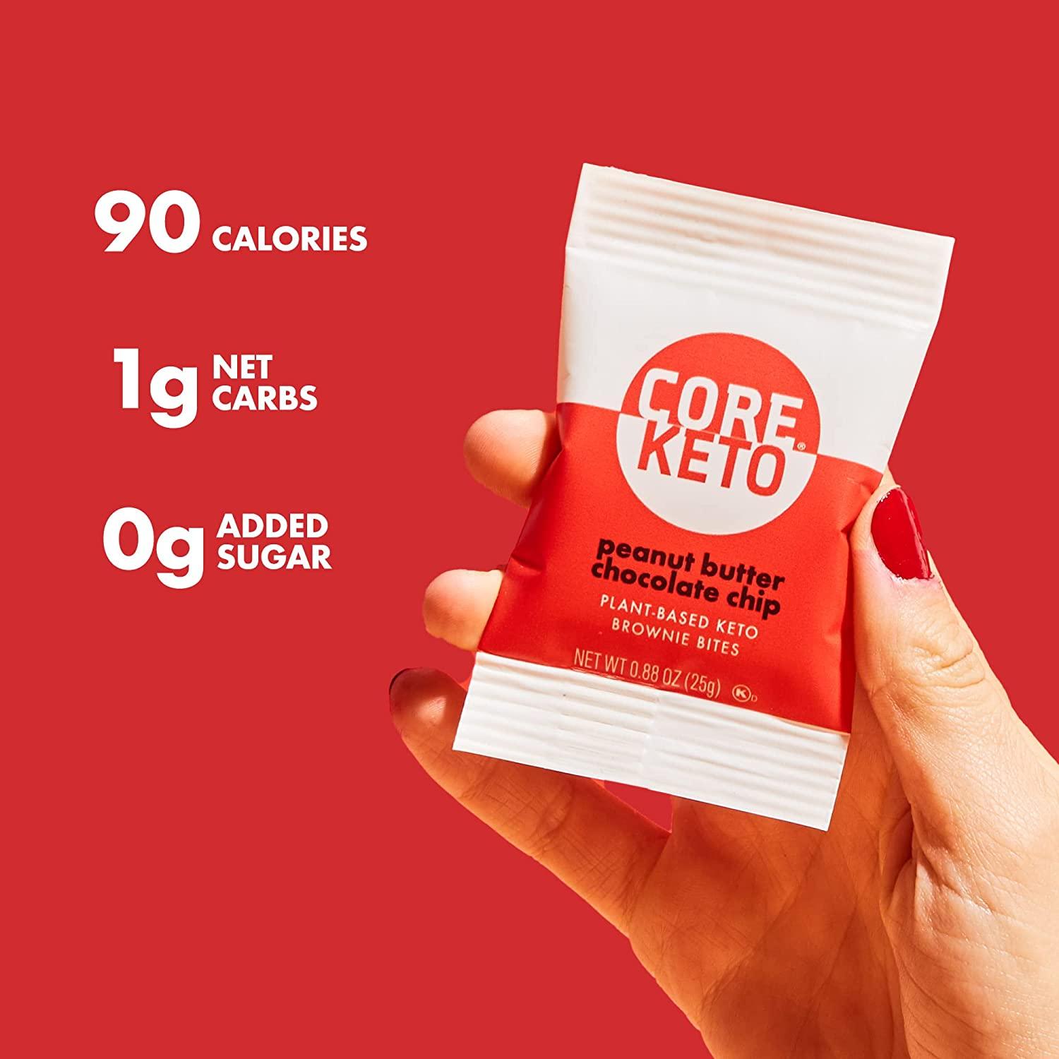 CORE Keto Brownie Bites PlantBased Low Carb Brownies 1g Net Carb LowCalorie GlutenFree