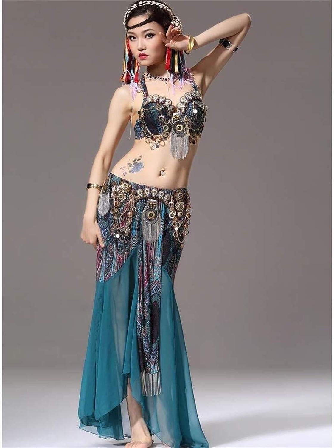 Buy ROYAL SMEELA Belly Dance Costume for Women Chiffon Belly Dancing Skirt  Belly Dancing Belt and Bra Armbands Belly Dance Outfit Pink at Amazon.in