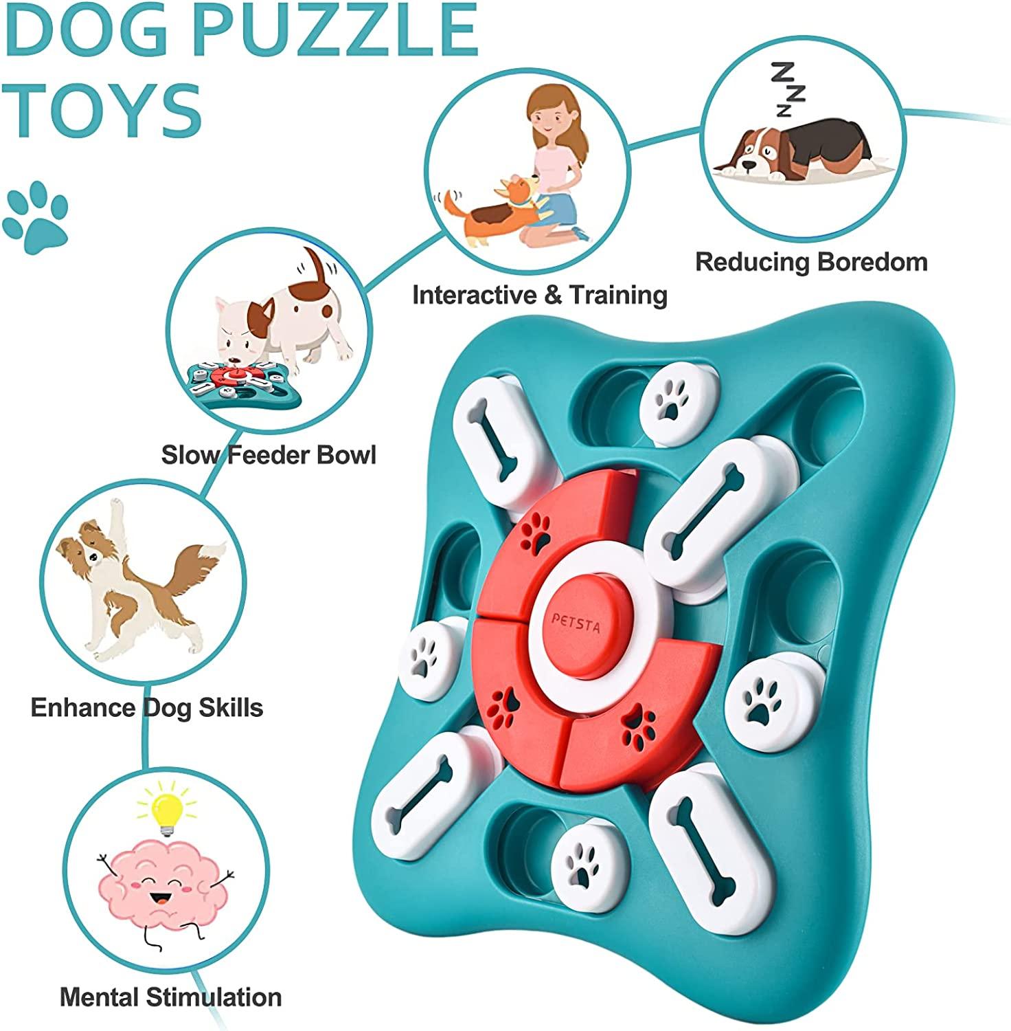 Dog Puzzle Toys, Squeaky Treat Dispensing Dog Enrichment Toys for IQ  Training and Brain Stimulation, Interactive Mentally Stimulating Toys as  Gifts for Puppies, Cats, Small, Medium, Large Dogs UFO