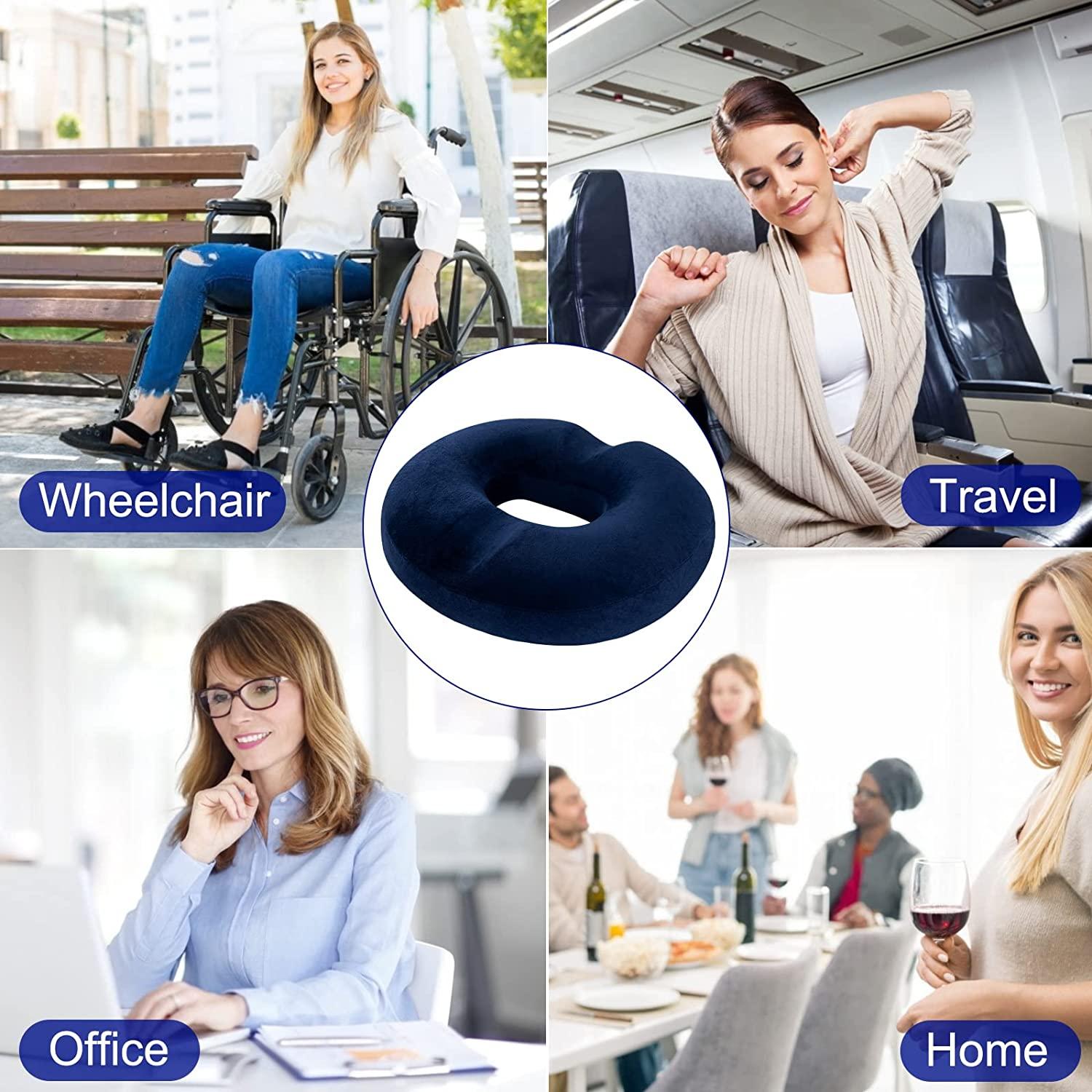 Inflatable Seat Cushion Portable Chair Cushion for Office Wheelchair Travel  Cars Airplanes Coccyx Tailbone Sciatica Ideal for Daily Use Prolonged