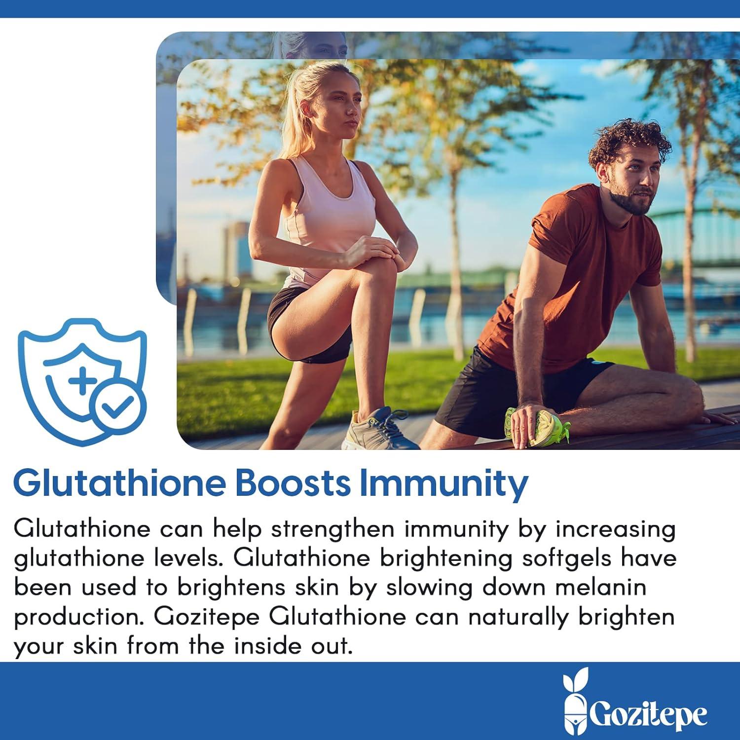 gozitepe liposomal glutathione Gozitepe Liposomal Glutathione 2000mg with Hyaluronic Acid, Collagen  Peptide & Resveratrol - Powerful Antioxidant Supplement for Enhanced  Absorption - 60 Count | Buy Now with Express International Delivery