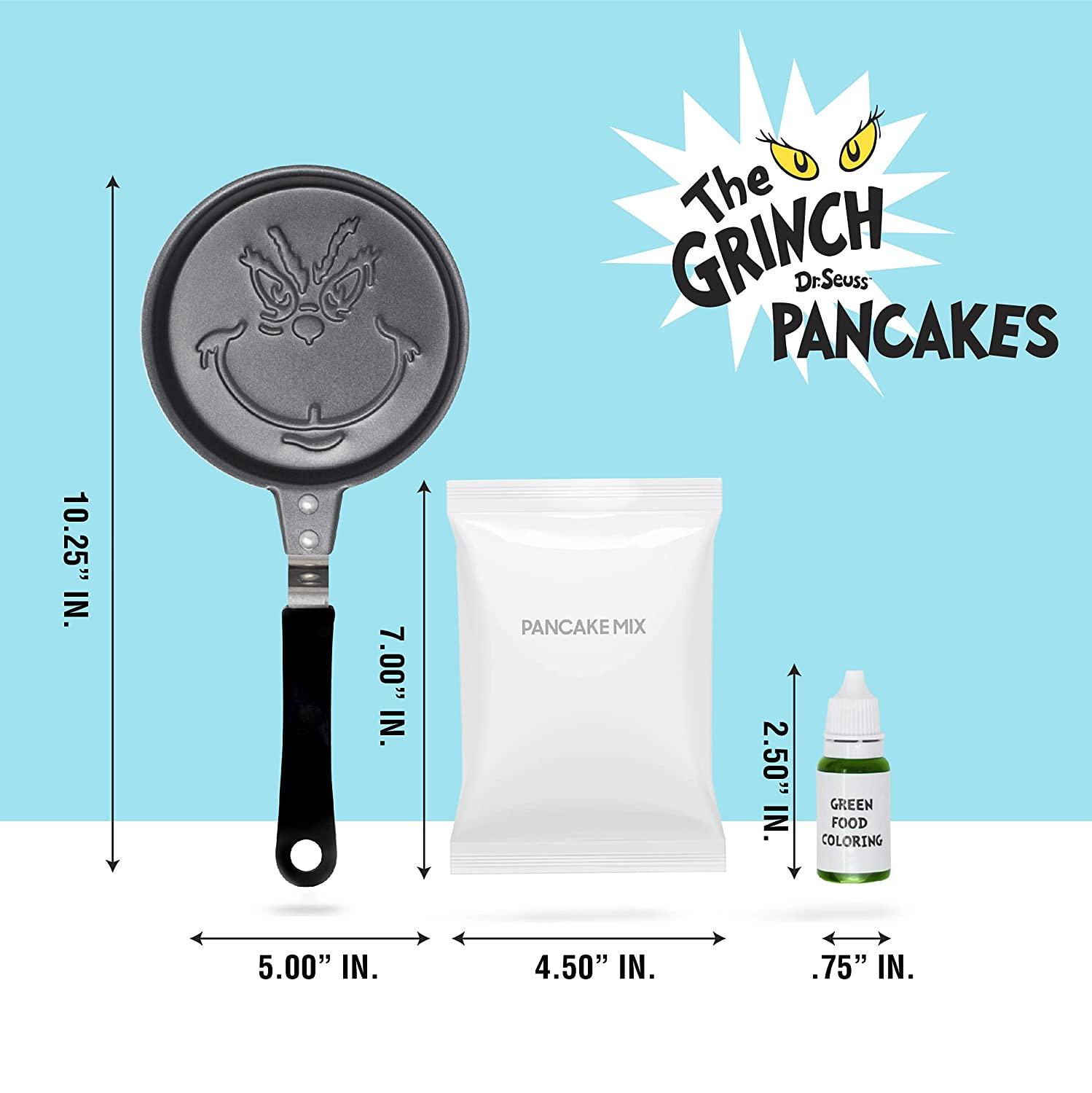 Ten Acre Gifts Dr Seuss The Grinch Pancake Mix and Pan Gift Set, Easy