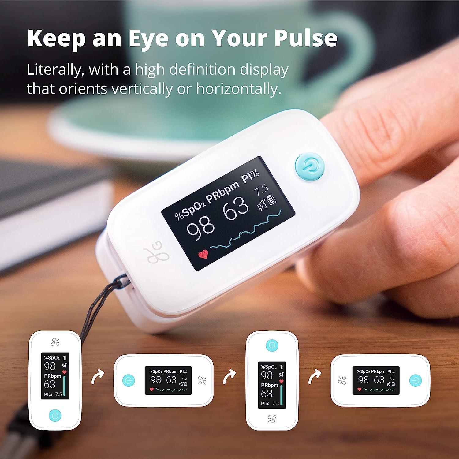 Greater Goods Premium Pulse Oximeter Fingertip Monitor for Blood