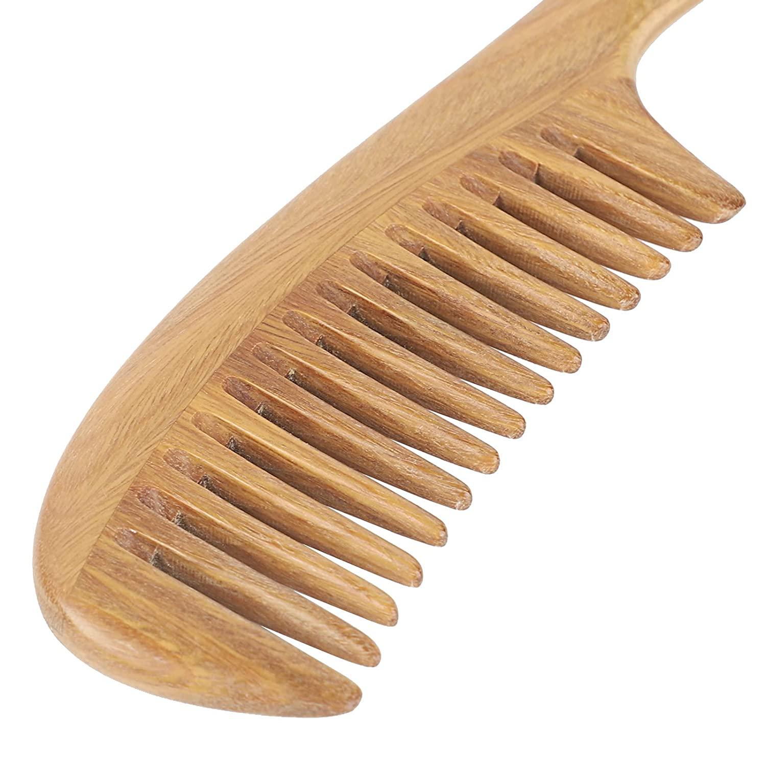 Breezelike No Static Wavy Handle Green Sandalwood Fine Tooth Comb :  Amazon.com.au: Beauty Breezelike No Static Wavy Handle Green Sandalwood Wide Tooth Comb