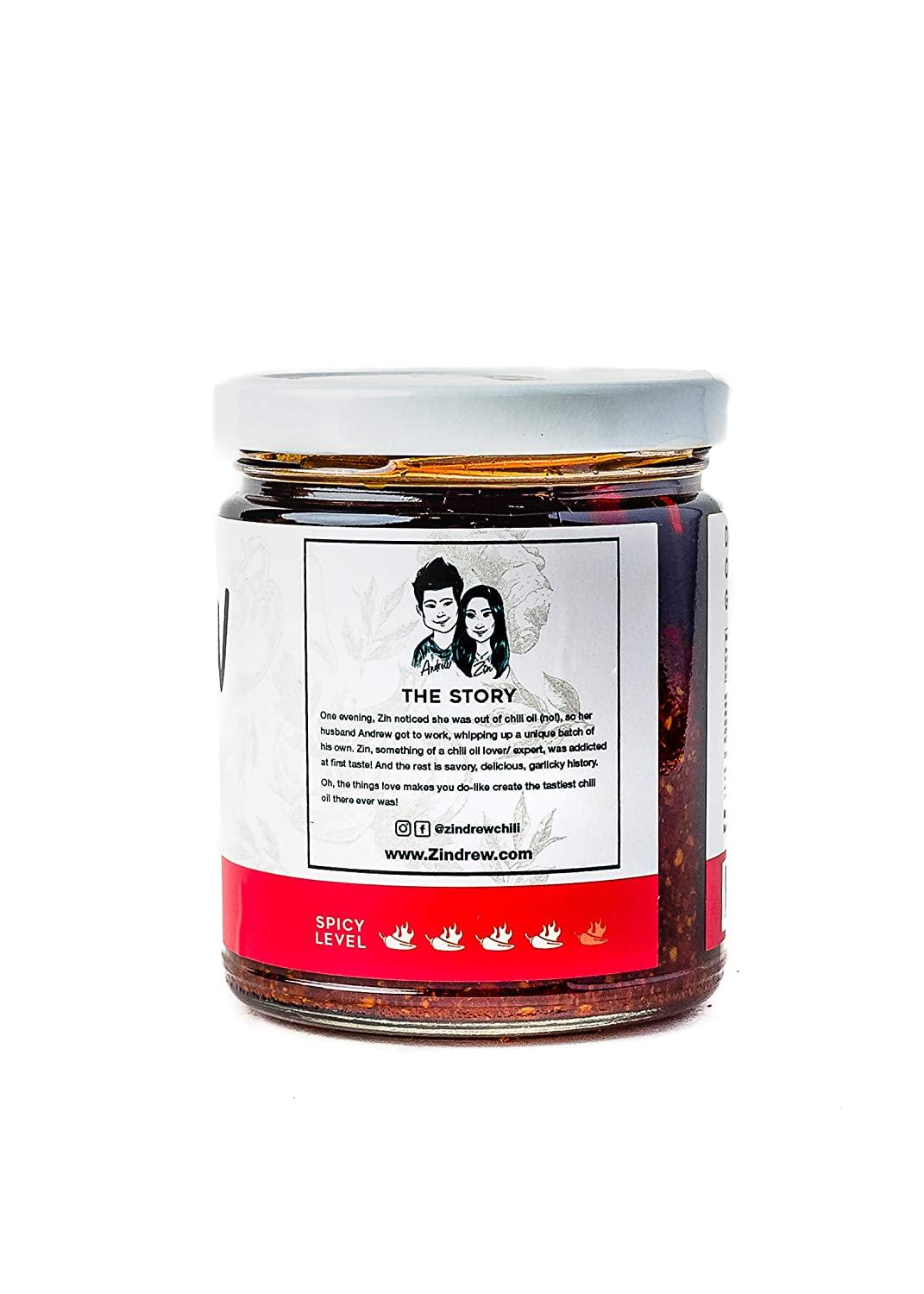 ZINDREW CHILI Crunchy Garlic Chili Oil X BATCH. Premium Spicy Savory