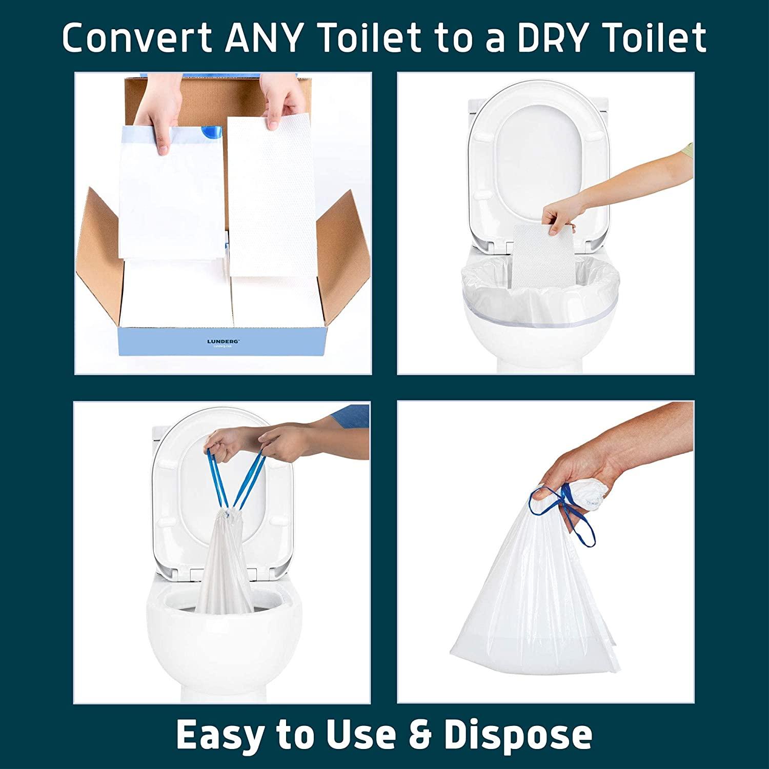 Lunderg Toilet Bowl Liners with Super Absorbent Pads Value Pack 20