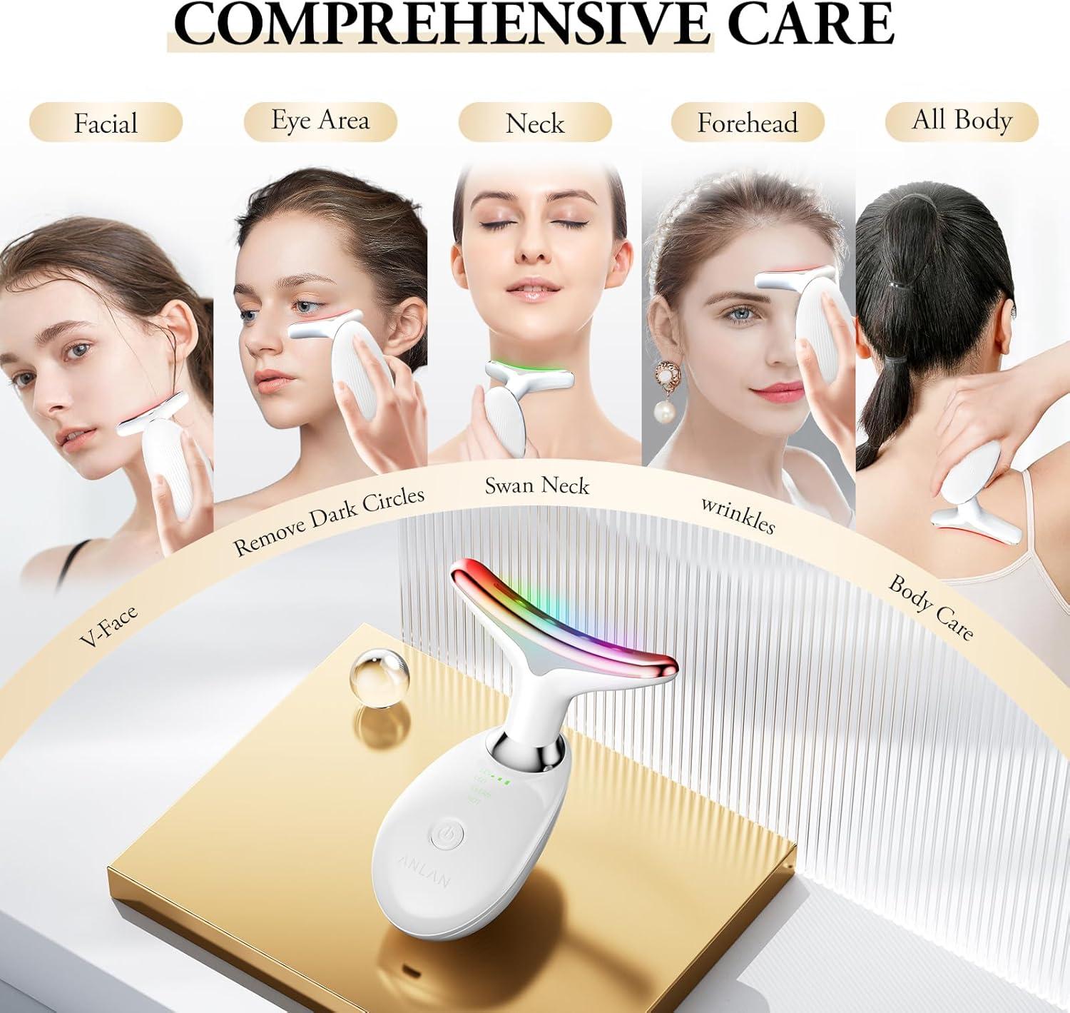 ANLAN Facial Massager for Face & Neck - 3 Color Sculpting Wand